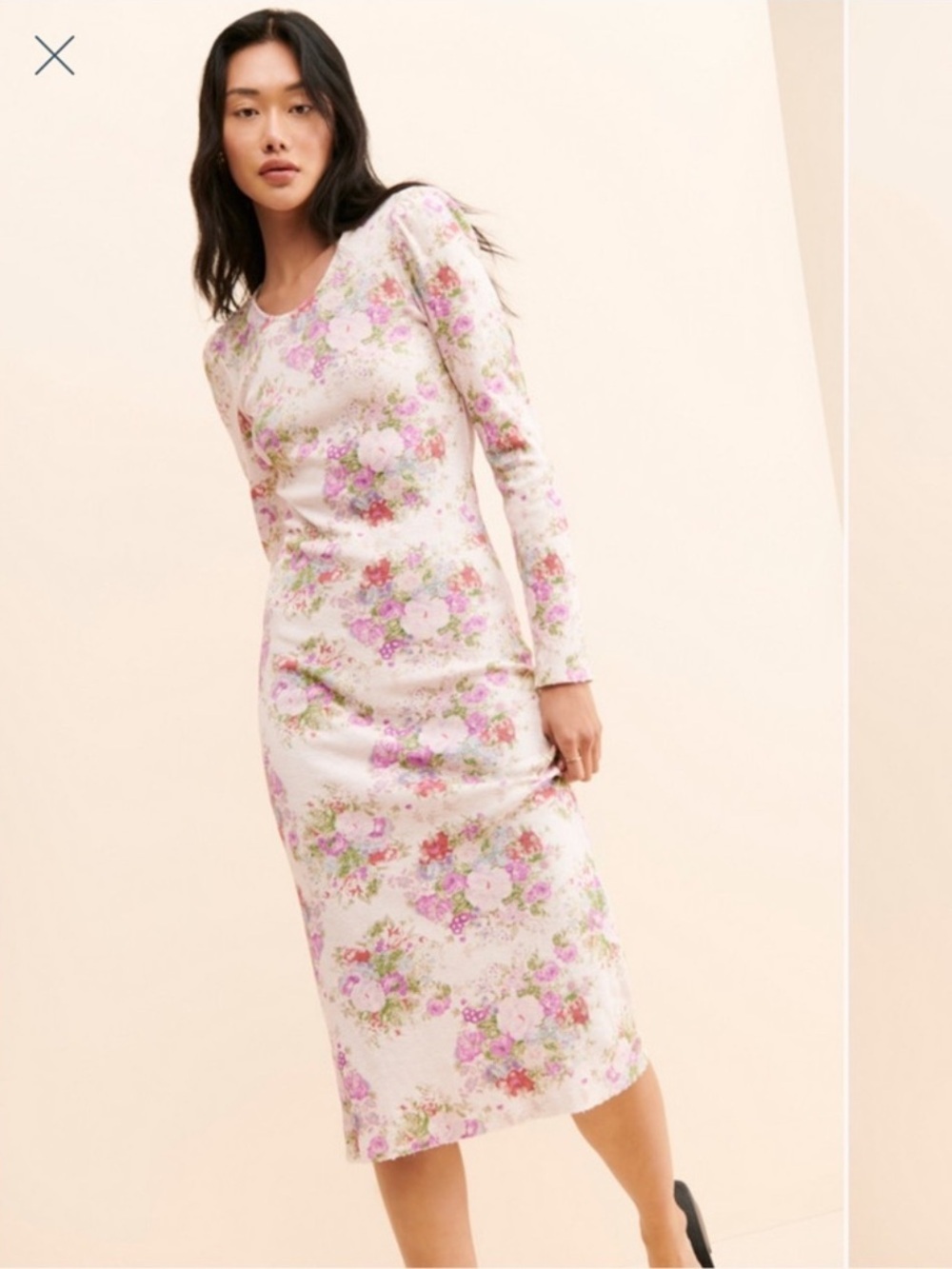 LoveShackFancy Lisa Floral Midi Dress